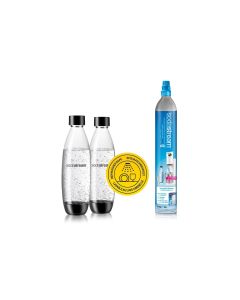 Sodastream Set mit 2 Flaschen und CO₂-Zylinder