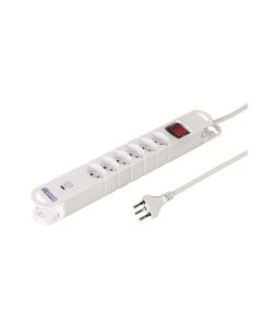 STEFFEN Steckdosenleiste VARIABL 6x T13, USB-C mit Schalter