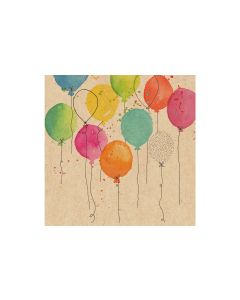 Braun + Company Papierservietten Ballon Party 33 cm x 33 cm, 20 Stück