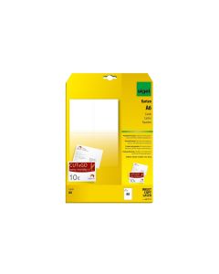 Sigel Postkarte A6 (A4), 20 Blatt, 185 g, Weiss