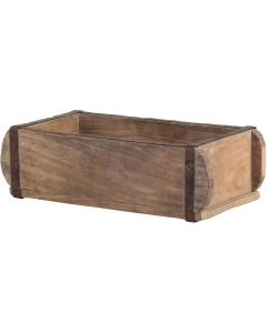 Chic Antique Aufbewahrung alte Backsteinform unika 10 x 30 cm, Braun