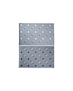 Esschert Design Teppich 186 x 119.5 cm, Schwarz/Weiss