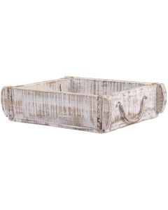 Chic Antique Aufbewahrung alte Backsteinform unika 7.5 x 22.5 cm, Weiss