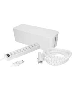 Max Hauri Kabelbox mit Steckerleiste 9x T13 Weiss