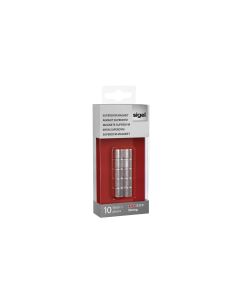 Sigel Magnetplättchen Strong Ø 10 x 10 mm, 10 Stück