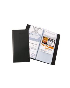Sigel Visitenkartenbuch 12.2 x 24.8 x 1.2 cm, Schwarz