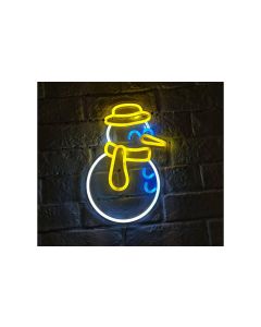 Vegas Lights LED Dekolicht Neonschild Schneemann 22 x 35 cm