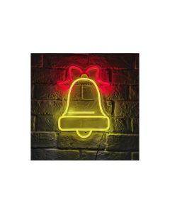 Vegas Lights LED Dekolicht Neonschild Weihnachtsglocke 22 x 30 cm