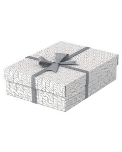 Leitz Aufbewahrungsbox Esselte Home M flach Mittel, 3 Stück, Weiss