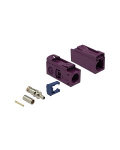 Delock Antennenadapter zum Crimpen FAKRA D Buchse (f) - Offen Offen
