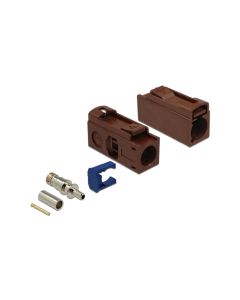 Delock Antennenadapter zum Crimpen FAKRA F Buchse (f) - Offen Offen
