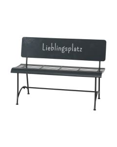 Boltze Gartenbank Lieblingsplatz aus Eisen, Grau