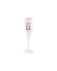 Koziol Sektglas Superglas Oh La La 100 ml, 1 Stück, Weiss