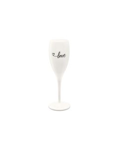 Koziol Sektglas Superglas Love 100 ml, 1 Stück, Weiss