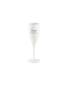 Koziol Sektglas Superglas Champagne is 100 ml, 1 Stück, Weiss