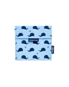 Roll'eat Lunchbeutel SnacknGo Animals Hellblau, Wal