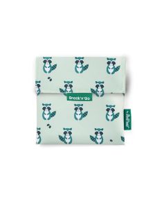 Roll'eat Lunchbeutel SnacknGo Animals Beige, Waschbär