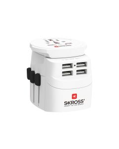 SKROSS Weltreiseadapter PRO Light 4x USB A
