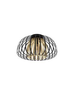 EGLO Leuchten Deckenleuchte ENCINITOS 1x E27 Schwarz/Gold