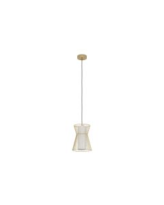 EGLO Leuchten Pendelleuchte MASETA 1x E27 Gold/Weiss