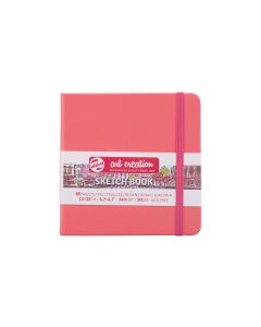 Talens Malbuch 12 x 12 cm Korallrot
