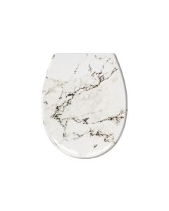 Kleine Wolke Toilettensitz Marble mit Absenkautomatik, Grau/Weiss