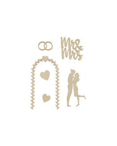 Rico Design Streudeko Hochzeit 6 Stück