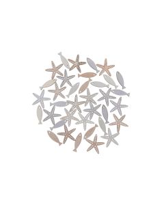 Rico Design Streudeko Fische und Seesterne natur 36 Stück