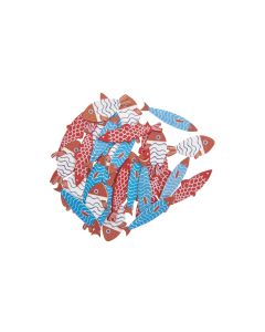 Rico Design Streudeko Fische 36 Stück, Blau/Rot/Weiss