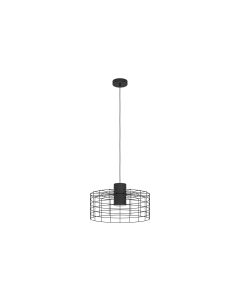 EGLO Leuchten Pendelleuchte MILLIGAN 1x E27 Schwarz/Weiss