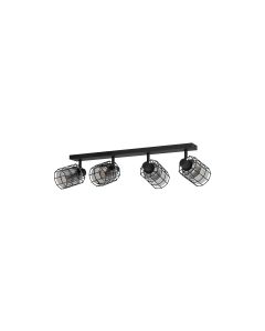 EGLO Leuchten Deckenleuchte CONSACA 4x E27 Schwarz