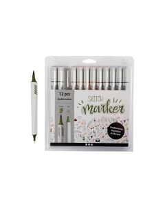 Creativ Company Filzstift Sketch Marker 12 Stück