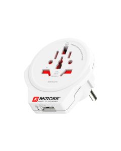 SKROSS Reiseadapter World – EU mit USB Ladegerät
