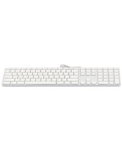 LMP Tastatur KB-1243 Weiss, US-Layout mit Ziffernblock