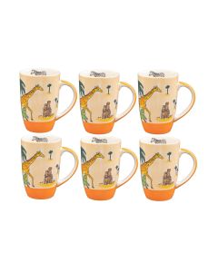 Mila Universaltasse Afrika-Hideaway 230 ml, 6 Stück, Hellorange