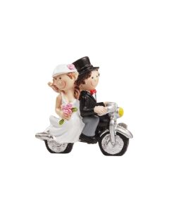 HobbyFun Mini-Figur Hochzeitspaar auf Motorrad 6 x 5 cm