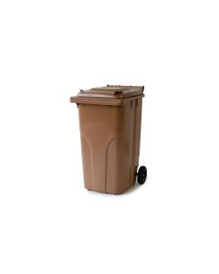Verwo Kunststoffcontainer mit Deckel 240 l, Braun