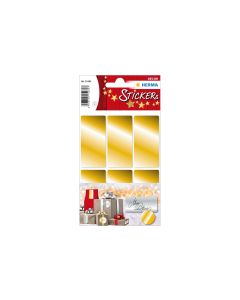 Herma Stickers Weihnachtssticker 2.6 cm x 5.4 cm 3 Blatt à 6 Sticker, Gold