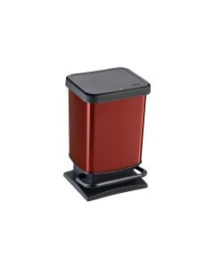 Rotho Treteimer Paso 20 l, Rot metallic