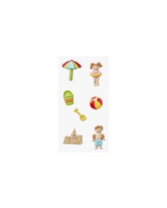 HobbyFun 3D-Sticker Beach mit Klebepunkt 7 Stück