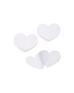 HobbyFun Klettverschluss 2 cm x 2.5 cm Herz Weiss 15 Stück