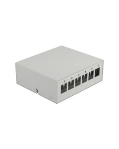 Delock Gehäuse Keystone Patchpanel 6 Port grau