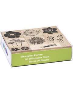 Heyda Stempelset Blumen 10 Stück, 12 x 10 x 3 cm