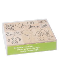 Heyda Stempelset Hochzeit 11 Stück, 12 x 10 x 3 cm