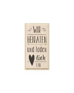 Heyda Stempel Wir heiraten Herz 1 Stück