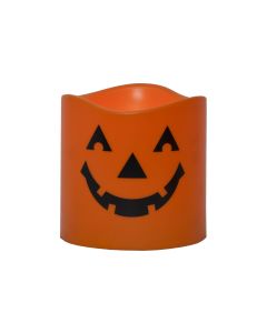 Star Trading LED-Kerze Halloween, Ø 15 x 15 cm, Orange