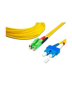 Lightwin LWL-Patchkabel Singlemode, LSH/APC-SC, OS2, Duplex, 1 m