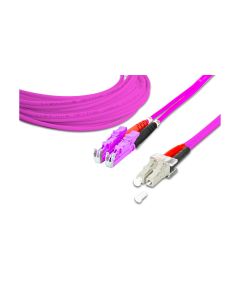 Lightwin LWL-Patchkabel Multimode LSH – LC, OM4, Duplex, 1 m