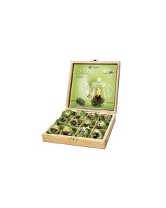 Creano Erblühtee grüner Tee fruity flavor 12er Holzbox