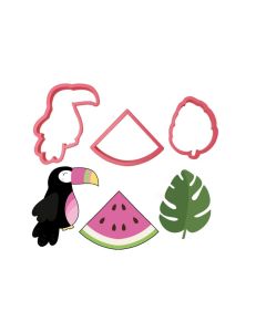 Cut my Cookies Guetzli-Ausstecher Serie mit Tucan, Melona und Blatt